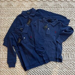 Ralph Lauren Blue Long Sleeve Polo Shirts Bundle